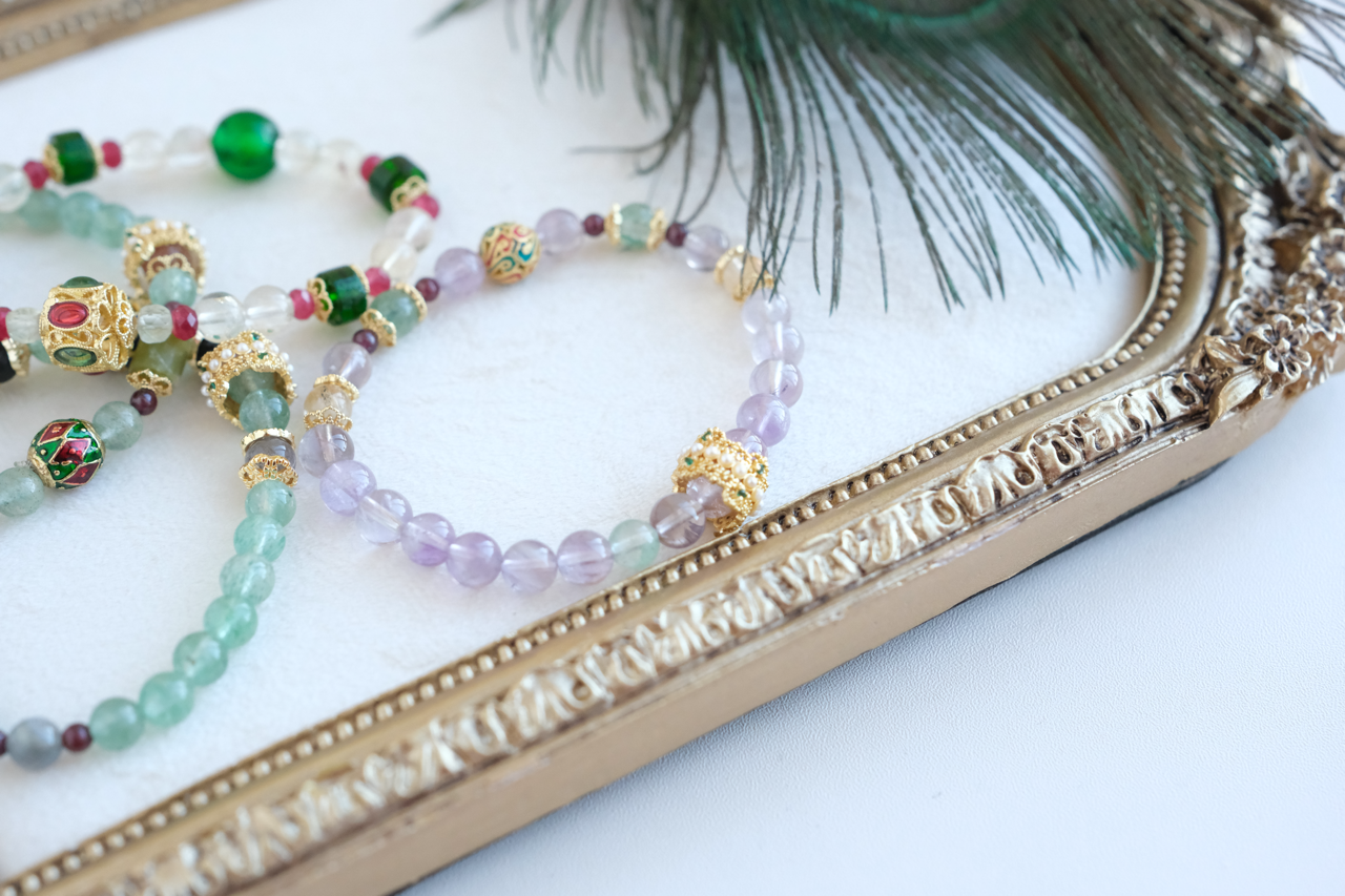 Soft Lilac Beaded Bracelet