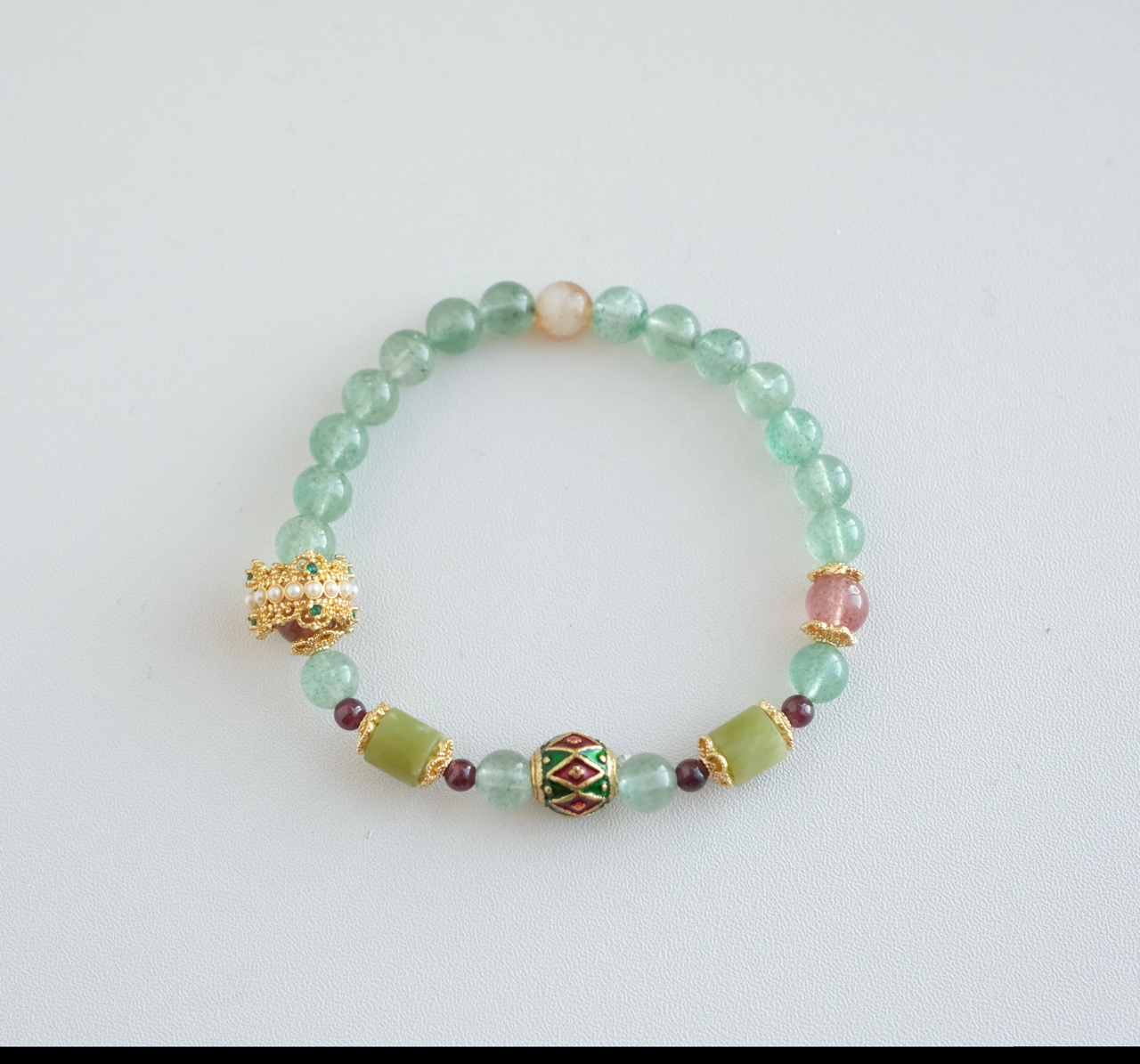 Green Beaded Bracelet
