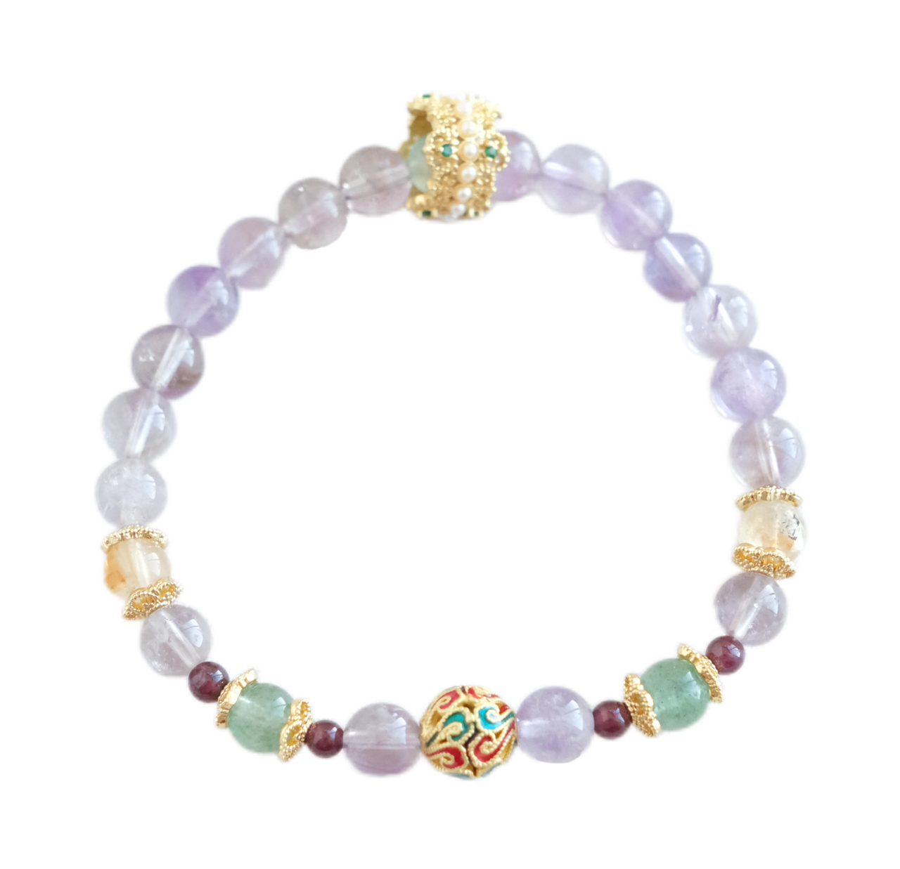 Soft Lilac Beaded Bracelet