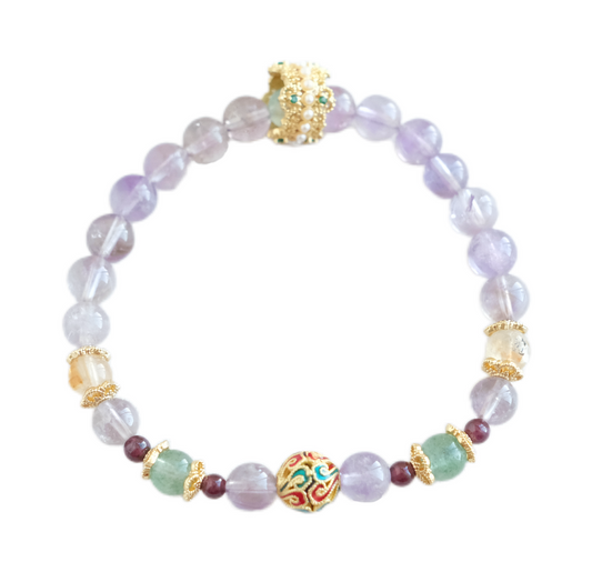 Soft Lilac Beaded Bracelet
